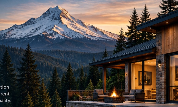 Modern home in the Oregon landscape