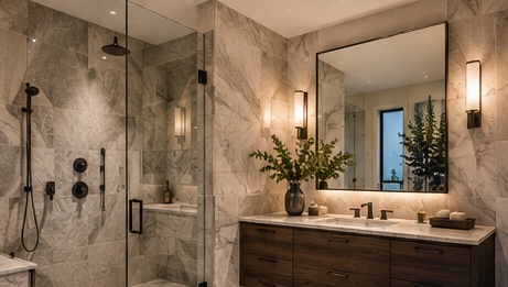 High-end bathroom renovation