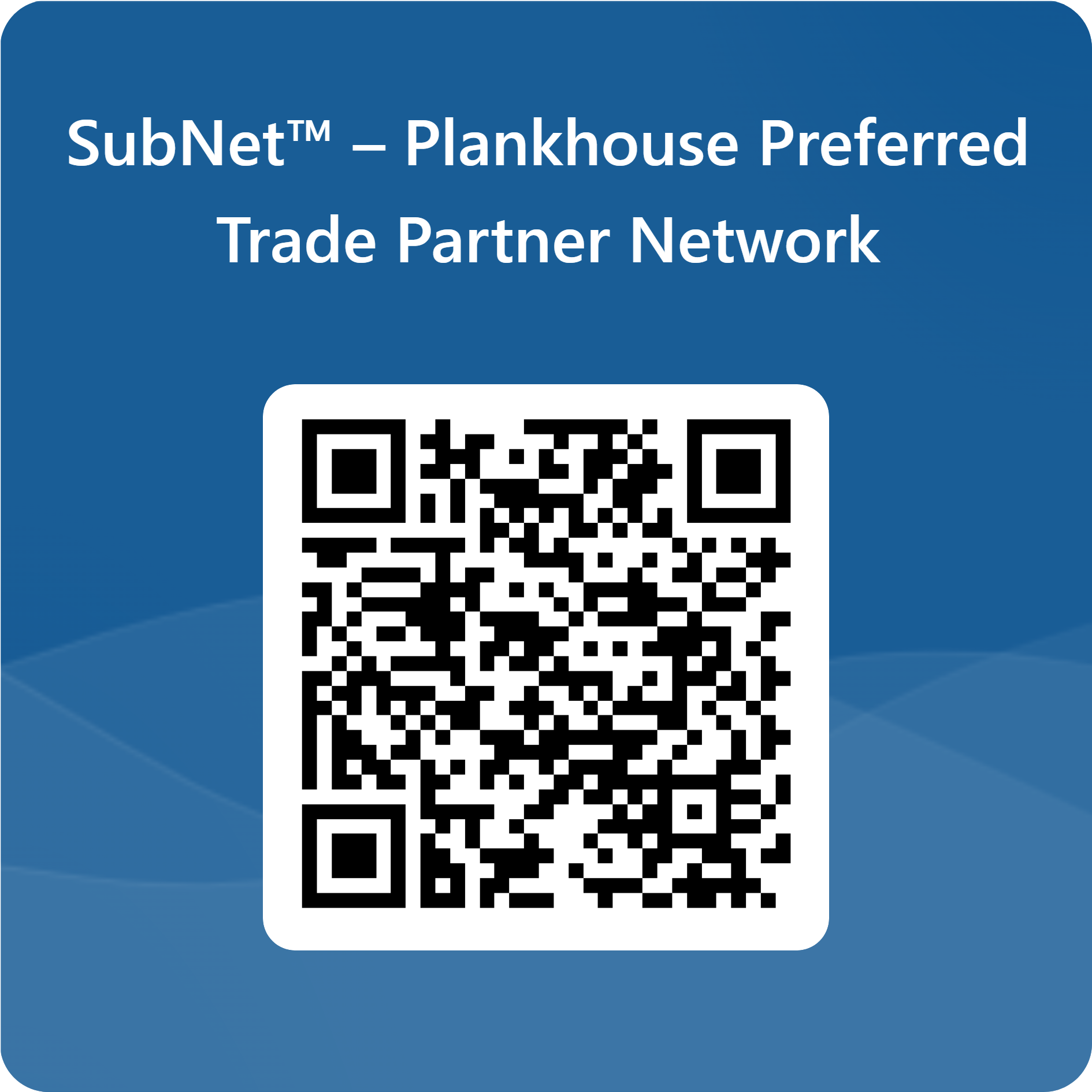 QR code to the SubNet trade partner profile